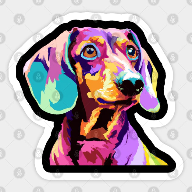Dachshund Pop Art Dog Lover Gifts Dog Lover Gift Sticker